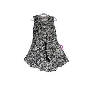 Rachel Roy Mini Dress Womens S Blue Wild Animal Cheetah Leopard Big Cat Pockets